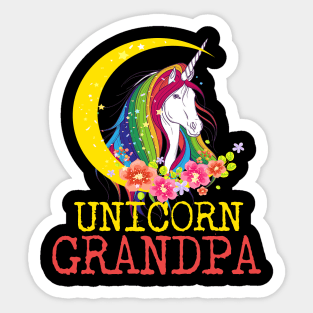 Unicorn Grandpa Sticker